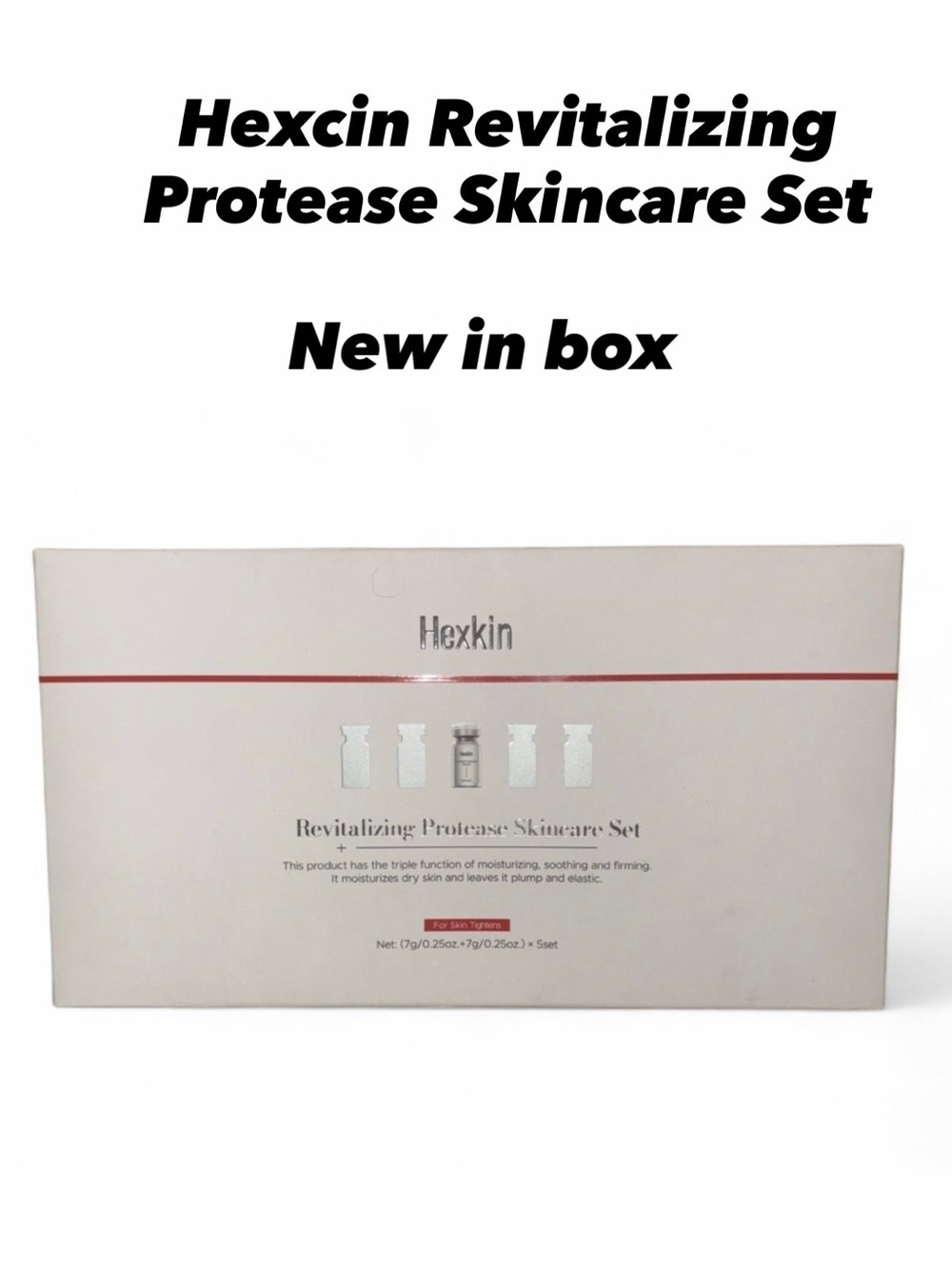 Hexkin Revitalizing Protease Skincare Set K-Beauty - NEW IN BOX